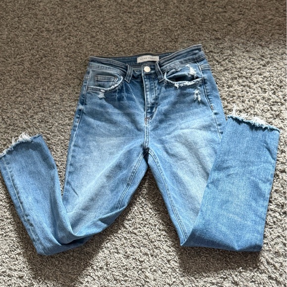 Flying Monkey Light Blue Cropped Jeans Size 26 - Picture 1 of 6